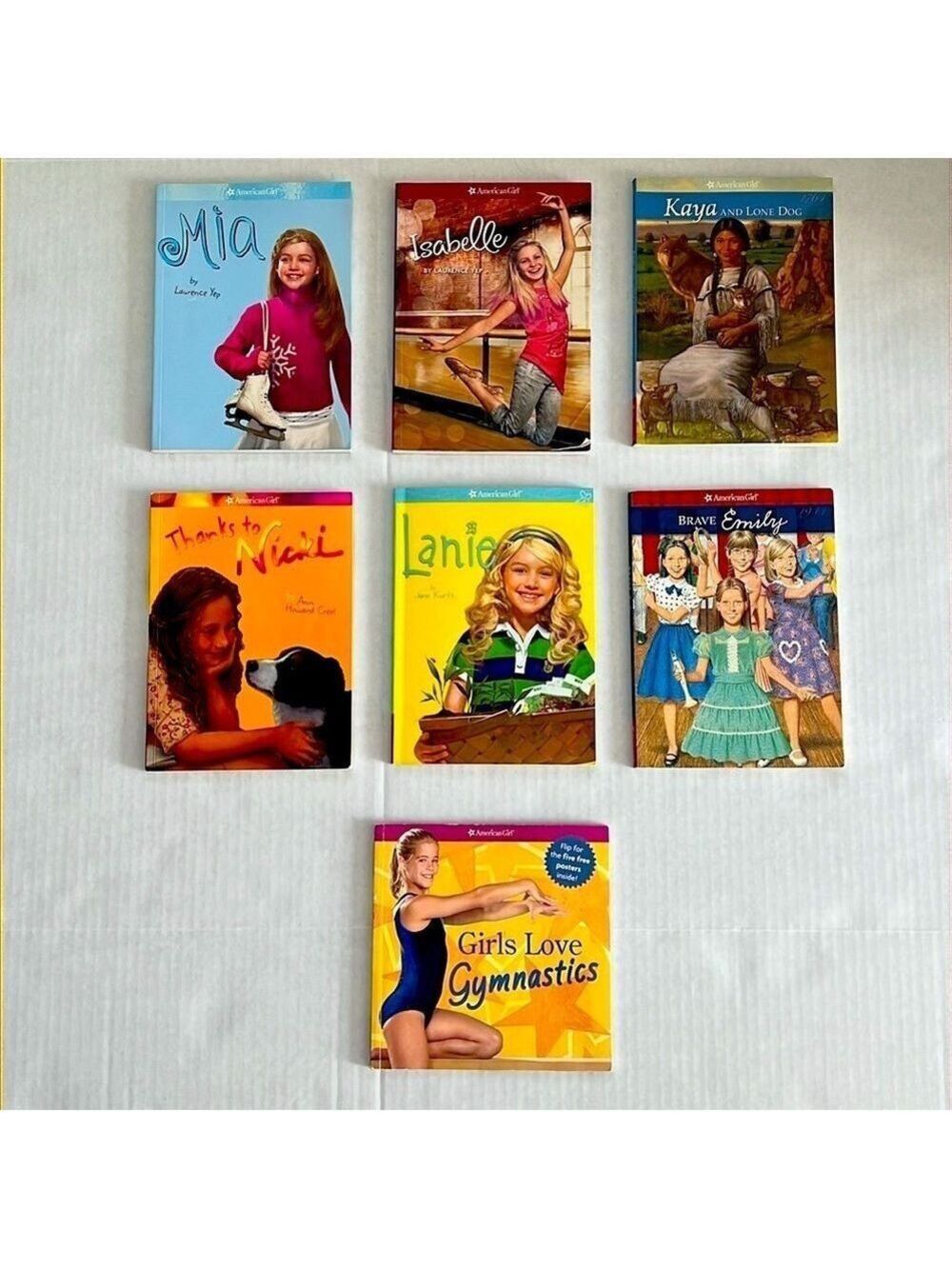 Vtg American Girl Kids Book Set Multicolor Gymnastics Dance Animals Ice Hockey